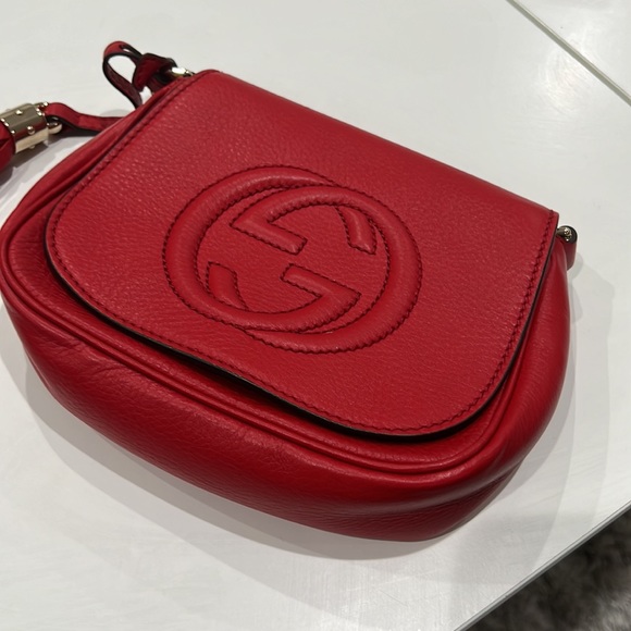 Gucci Soho Flap Red Leather tassel bag - Picture 2 of 16